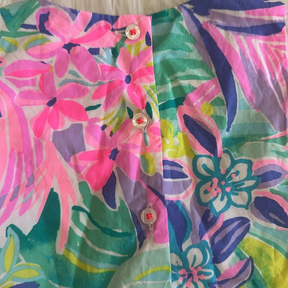 Lilly Pulitzer Infant Cotton Shift Dress & Bloomers Floral Multicolor 12-18 MO - Picture 7 of 11
